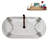 59" Streamline Clawfoot Tub,Tray,Drain, Clawfeet-101628973-102220281