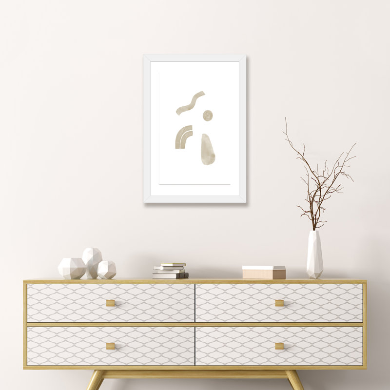 «Watercolor Abstract Composition II» par Neil Thompson - reproduction d'art, Papier blanc, Blanc, H 24 po x l 16 po x P 1 po