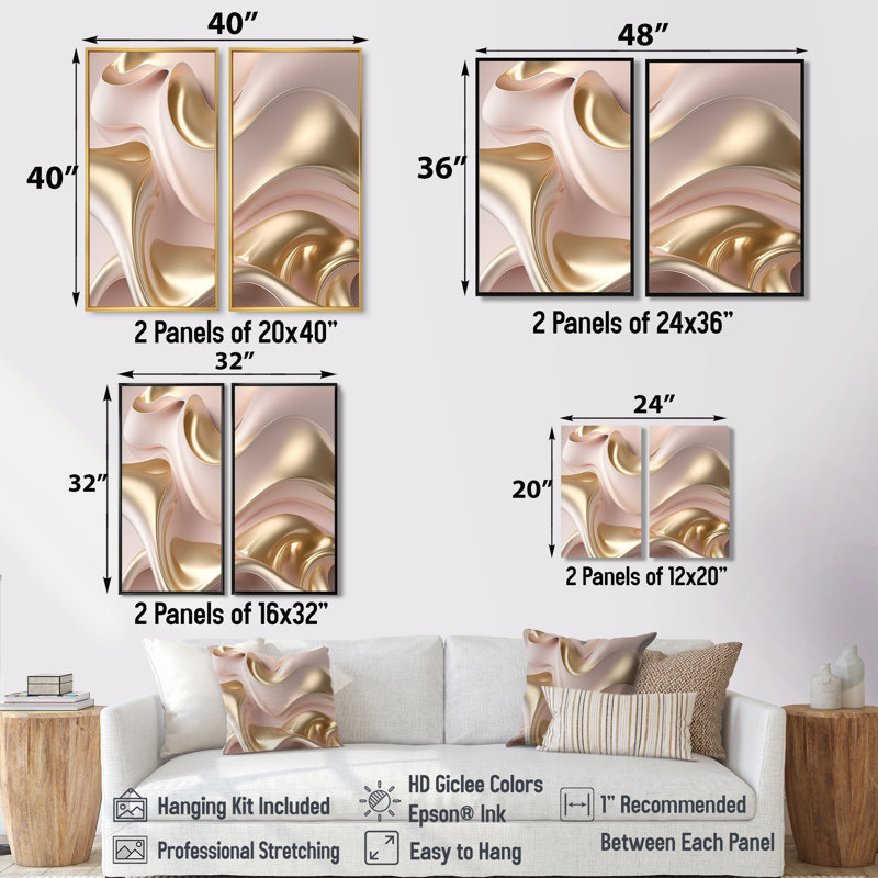 Sophistication subtile en rose exquis et or VI - impressions sur toile roses, 32" H x 32" W, Wrapped Canvas, Does Not Apply