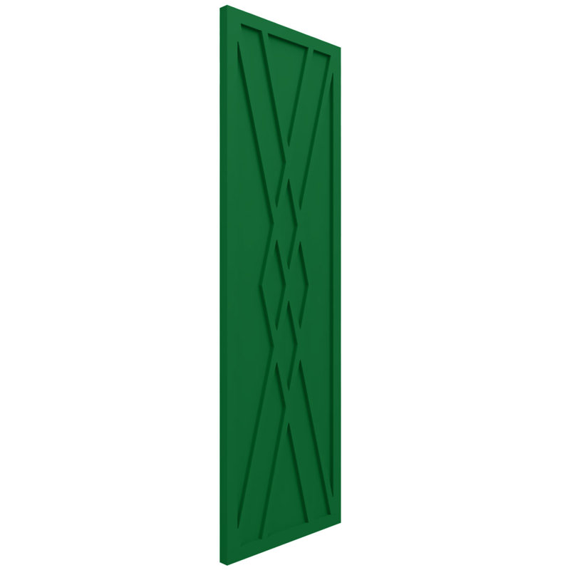 Volets de style moderne EnduraCore Composite Florence, Vert Guignet, L 12 po, H 80 po