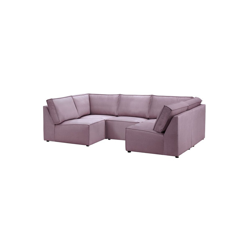 Beadie 5 Seater Corner Sofa , Purple