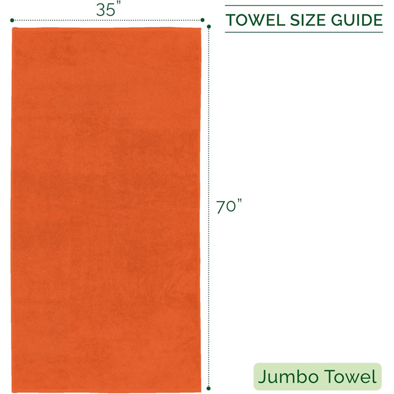 Elegant Comfort 100% Turkish Cotton Viscose Jumbo Bath Towel - Hotel Spa Quality Extra Large 35 X 70 Inch Bath Towel Ultra Soft