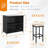 3-Piece Outdoor Patio Bar Set with Two Stools and Glass Top Table, Patio Wicker Furniture with Removable Cushions