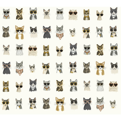 Rouleau de papier peint adhésif Cool Cats