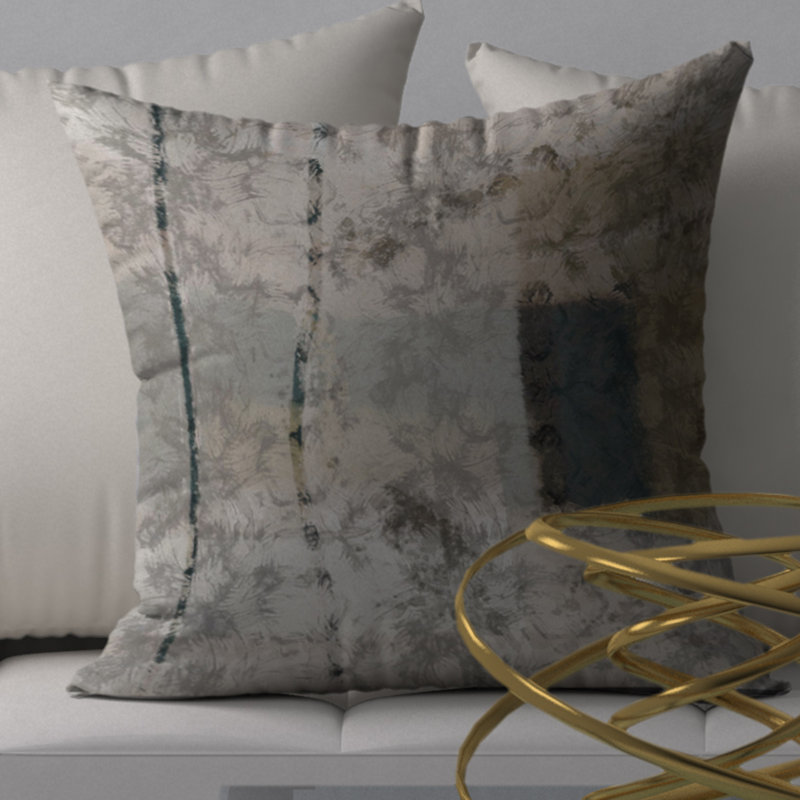 Abstract Reversible Throw Pillow, 18" x 18"