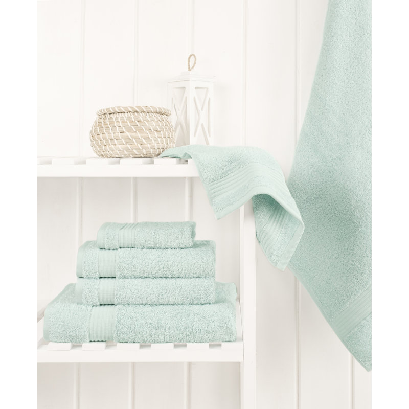 100% Cotton Luxury Turkish  6 Piece Bath Towel Set, Super Soft and Absorbent, Mint