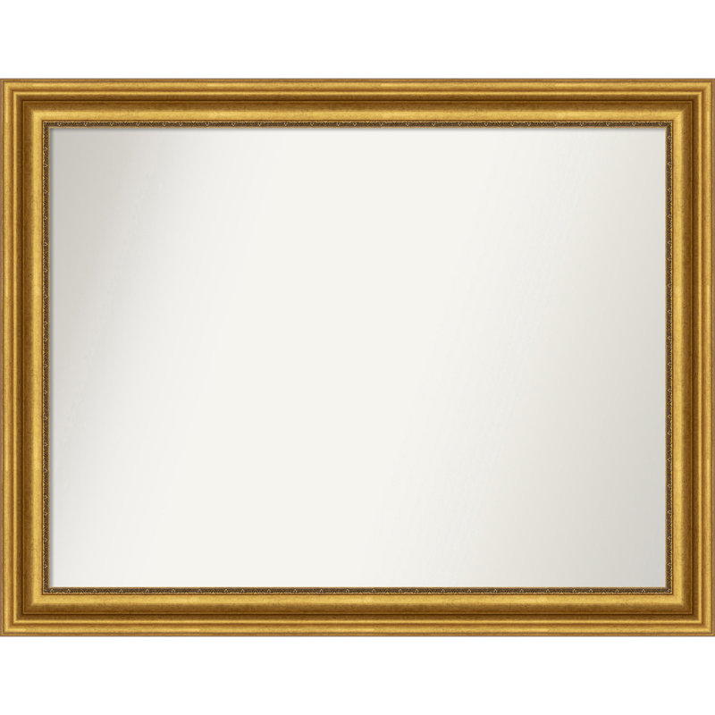 Miroir de salle de bain Jashawna, 35,75 po x 45,75 po, Doré