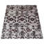 Tapis d'intérieur rectangulaire contemporain en soie beige et marron, noué à la main-112466982