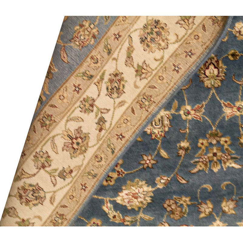 Tapis beige noué à la main de haute qualité