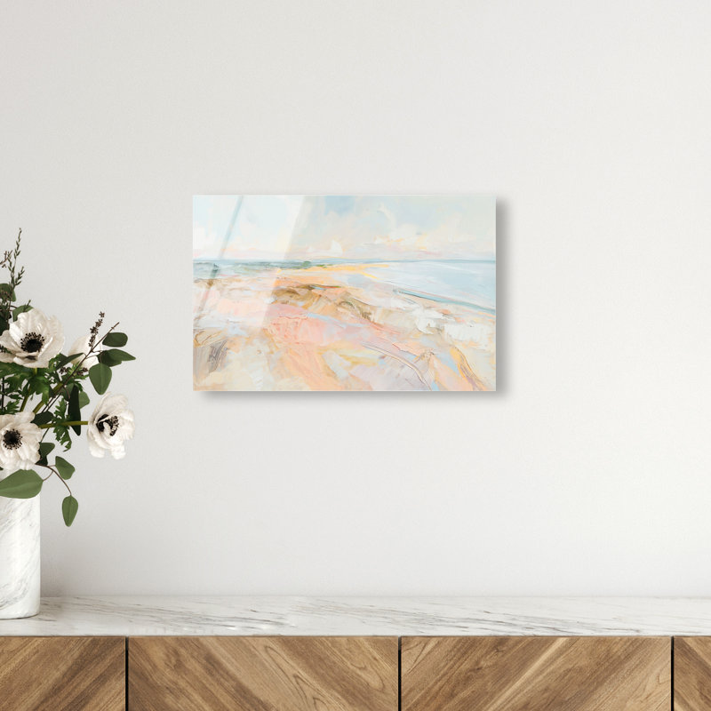 Tidal Borderland I High-Gloss Frameless Acrylic Glass Wall Art Abstract Print by Oliver Gal, Ready to Hang, 15 x 10