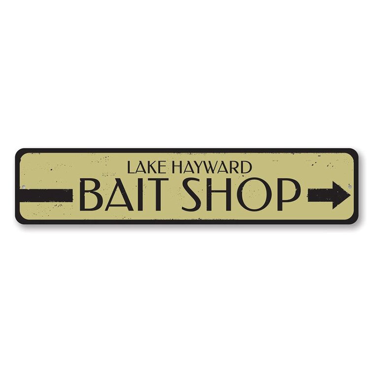 Lizton Sign Shop, Inc Bait Shop Directional Metal Sign