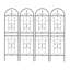 Ensemble de 4 treillis de jardin en métal 71 po x 19,7 po antirouille pour plantes grimpantes-1170460942