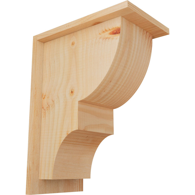 Corbeau Ridgewood avec contre-plaque, H 16 po x l 7,5 po x P 12 po, Sapin de Douglas, Lisse