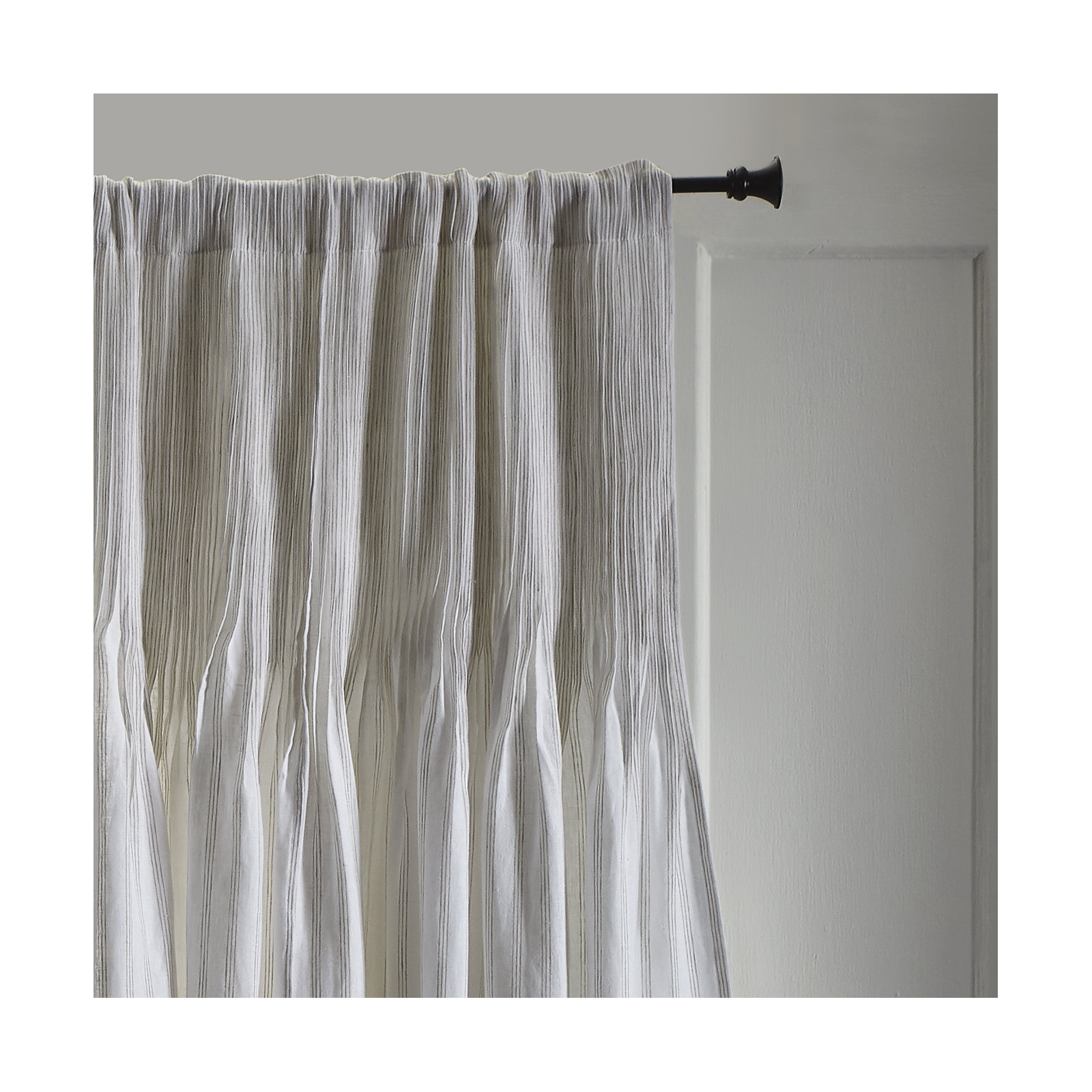 Semi Sheer 100% Linen Curtain, 32" W x 108" L