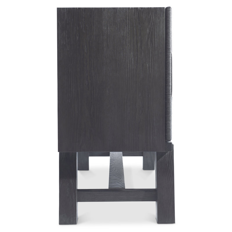 Black Woven Rope Contemporary 76'' Sideboard