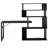Home Office Computer Desk L-Shaped Corner Table, Rotating Computer Table With 5-Tier Bookshelf, Four Installation Methods, Lockable Casters