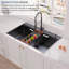 Évier de cuisine encastré 36 po en acier inoxydable 36 po x 22 po encastrable 36 po x 22 po avec accessoires