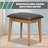 43.3" Classic Wood Makeup Vanity Set With Flip-Top Mirror And Stool, Dressing Table With Three Drawers And Storage Space, Brown
