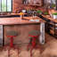 Ensemble de 2, tabouret de bar industriel rétro en similicuir-1271481532-1271481506