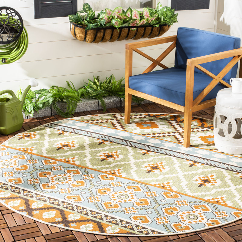 Northpoint Southwestern Indoor/Outdoor Area Rug, Round 3'