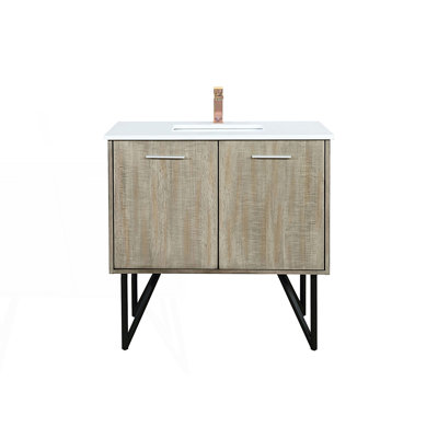 36 po X P 20 po Ensemble de meuble-lavabo avec plateau en marbre de culture et robinet en or rose D