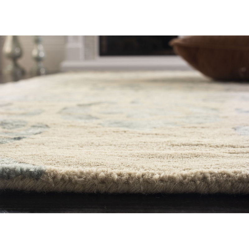 Oakton Hand Tufted Wool Floral Rug, Rectangle 2' x 3'