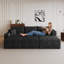 Canapé modulaire en velours côtelé 95 pouces