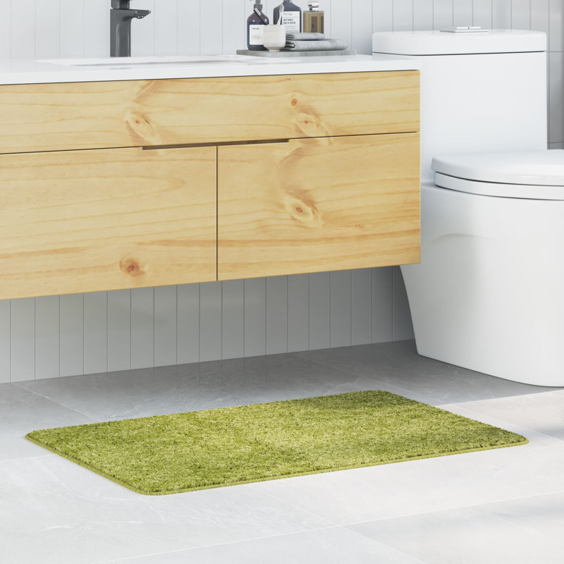 Cotton Non-Slip Bath Mats Rectangular, 60cm, 90cm, Green