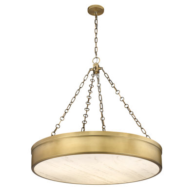 Dusten 3 - Light Rubbed Brass LED Pendant