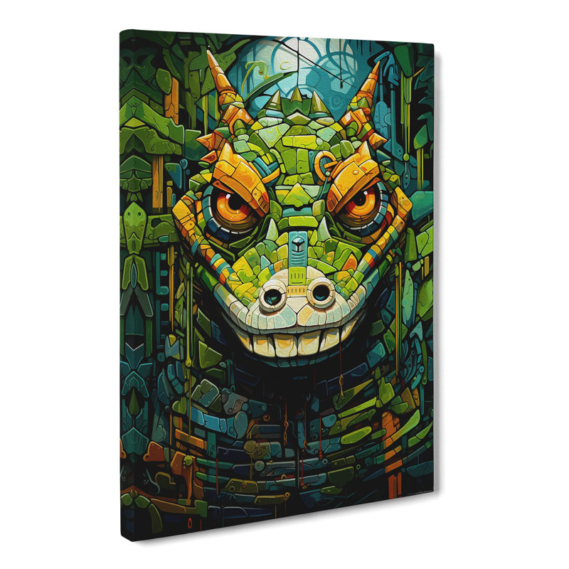 Alligator Futurism - Wrapped Canvas, 76cm H x 50cm W x 3cm D