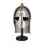Sculpture Alemanno Cole et casque en fer