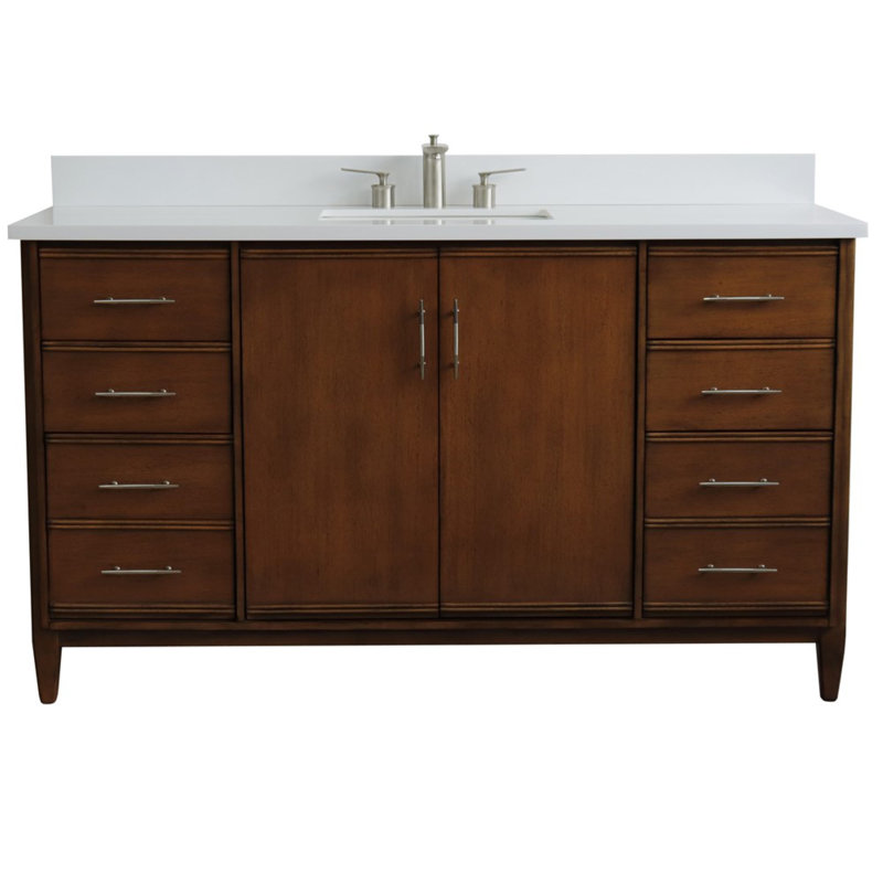 Ensemble de meuble-lavabo simple 61 po Harvin, Blanc