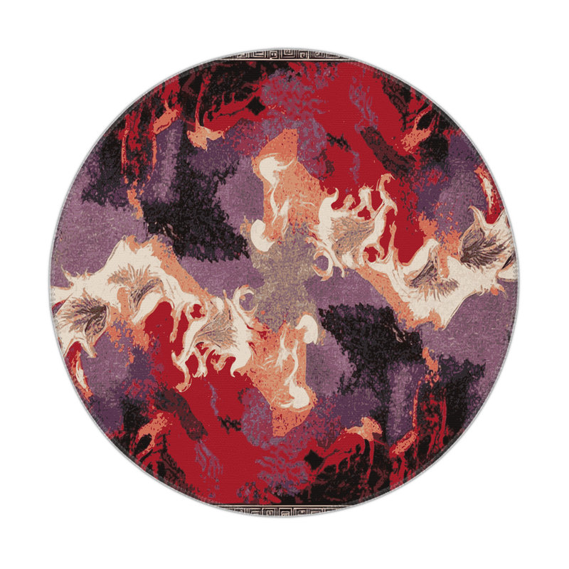 Midas Touch Indoor And Outdoor Area Rug, Round 5'