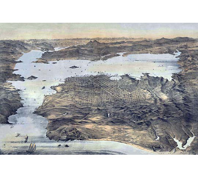 " Birds Eye View Of San Francisco " by George H. Goddard