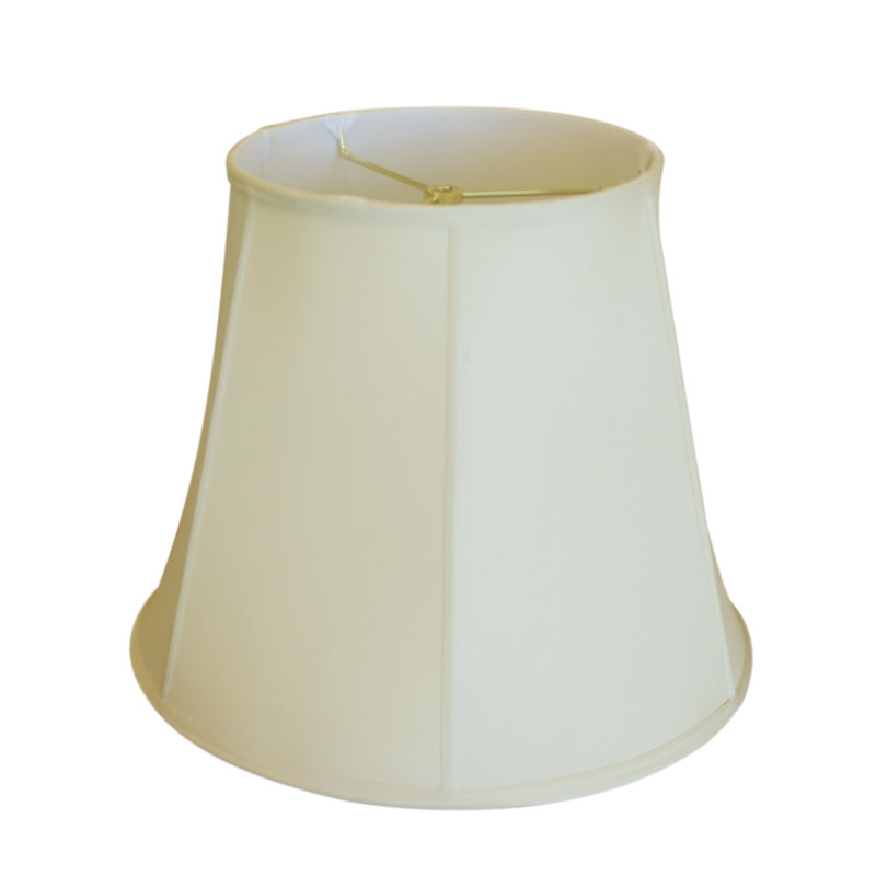 Beige Linen Bell Empire Lamp Shade with Brass Fitter