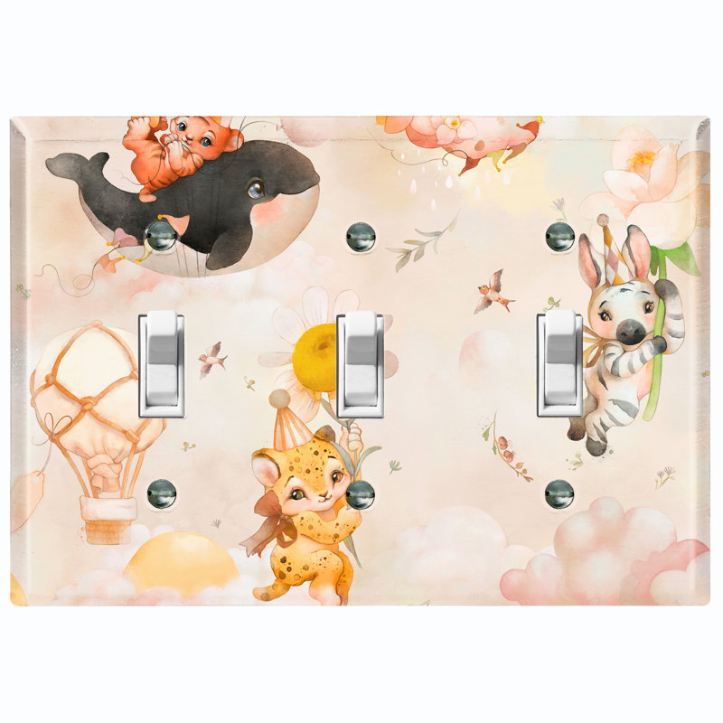 Plaque murale mignonne avec interrupteur à bascule à 3 bandes