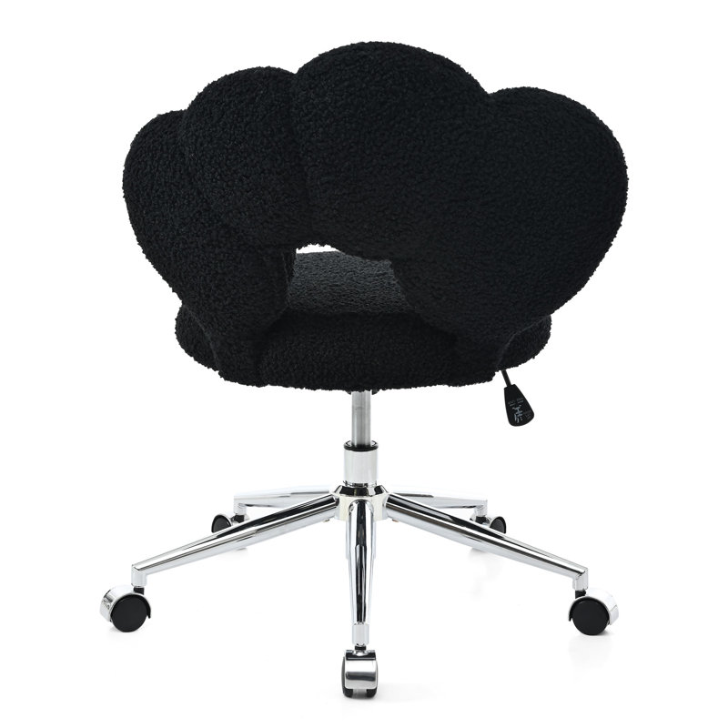 Chaise à hauteur réglable avec structure interne en contreplaqué et housse en tissu doux, Noir