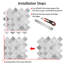 10Pcs Peel and Stick 2.5mm Backsplash Tiles