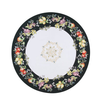 Tuscan Fruit Sketch Round Tablecloth