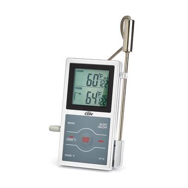 Oven Thermometer, With Meat Probe & Timer, Digital, Magnetic, 2 AAA