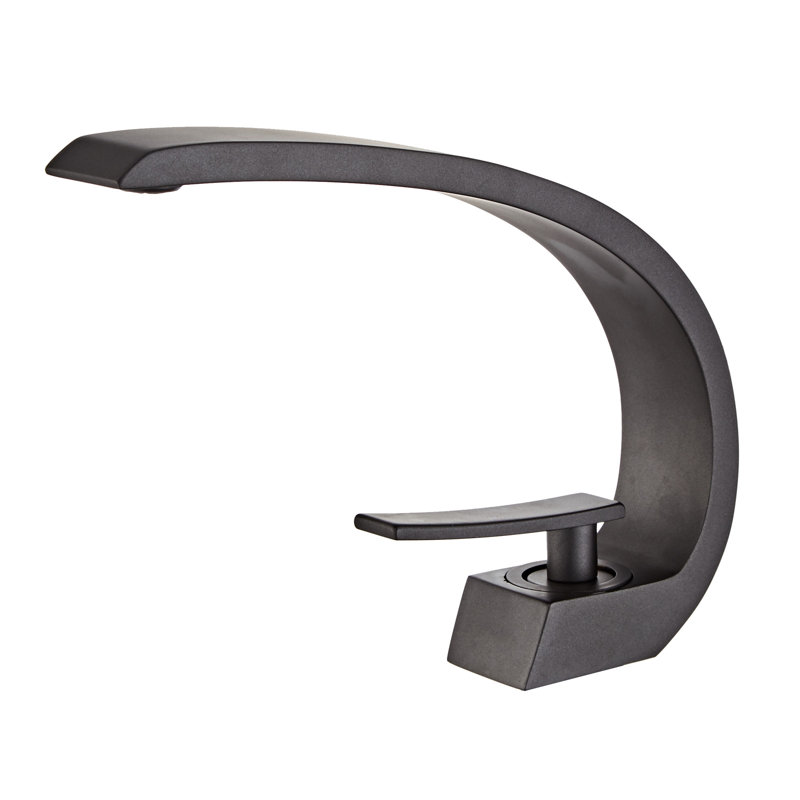 Single Hole Faucet Single-handle Bathroom Faucet, Matte Black