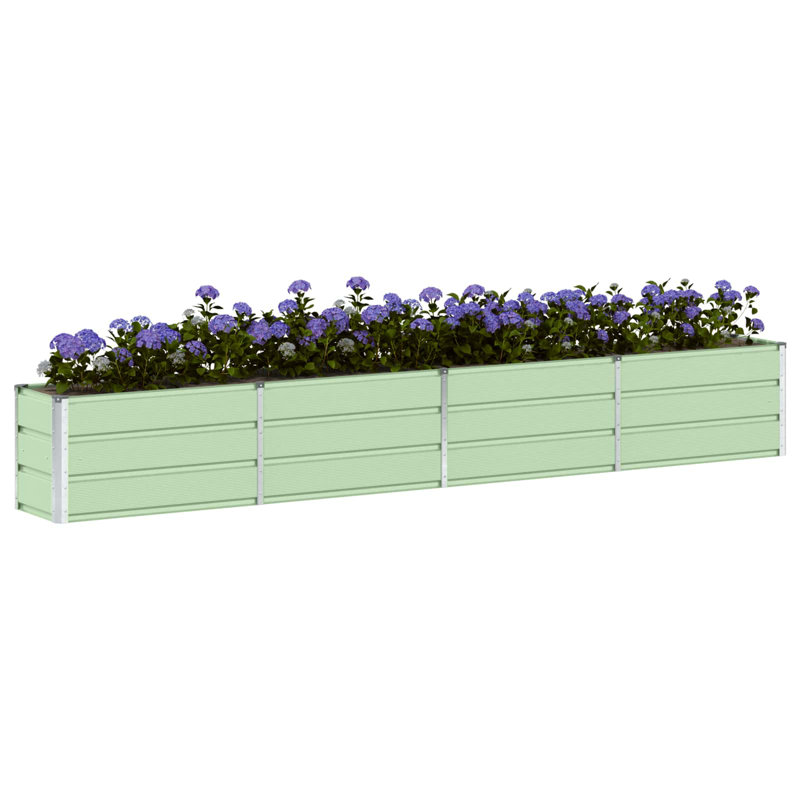 Planter Steel, 45cm H x 320cm W x 40cm D, Green
