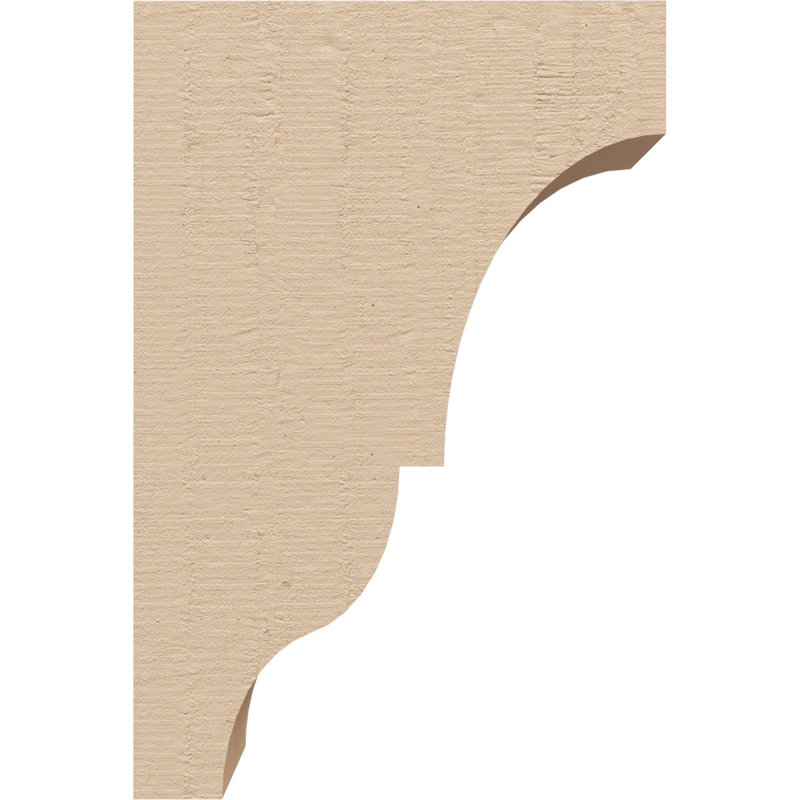 Bois de cèdre brut Asheboro, grain de bois TimberThane Corbel, apprêté brun clair, H 6 po x l 2 po x P 4 po