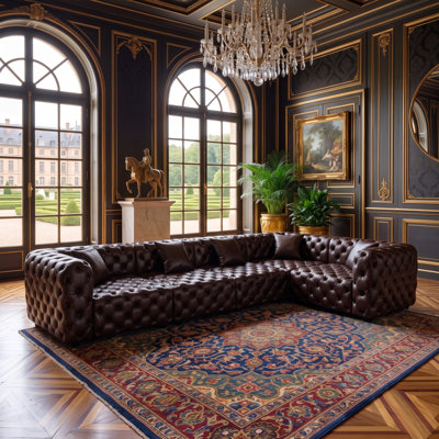 Canapé modulaire moderne, capitonné à la main avec des coussins, personnalisable pour le salon