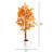 5ft. Artificial Fall Double Trunk Maple Autumn Tree in Decorative Planter