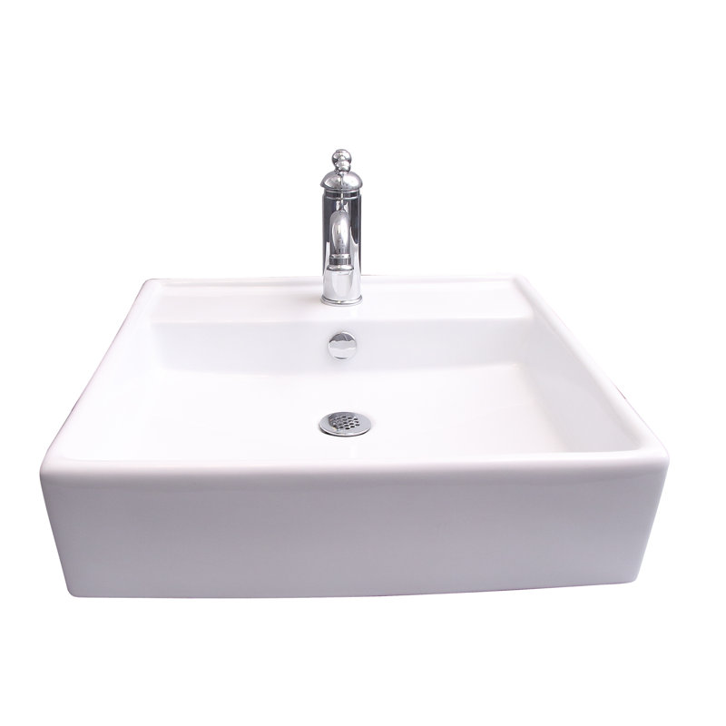 Lavabo de salle de bain mural en porcelaine vitreuse avec trop-plein 21 po Markle