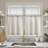 Linen Rod Pocket  Light Filtering Striped Kitchen Cafe Curtains Curtains-804619943-804619949