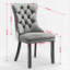 Chaise rembourrée capitonnée en velours de bois massif-1128177158-1128177179