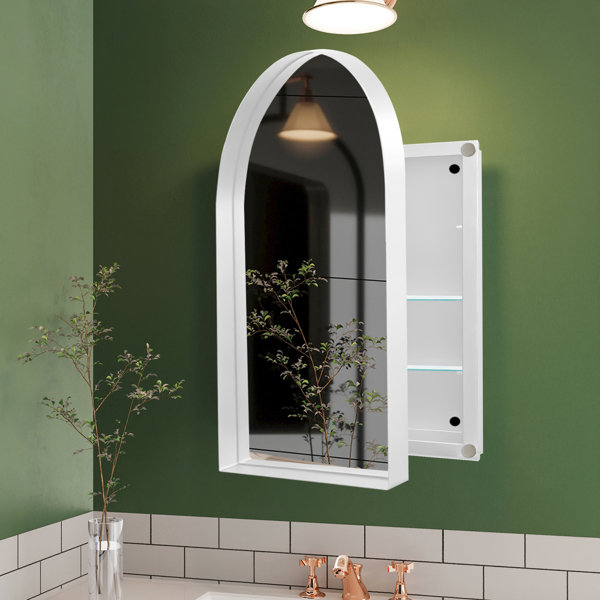 Red Barrel Studio 24X36 Inch Recessed Medicine Cabinet With Matte Gold ...