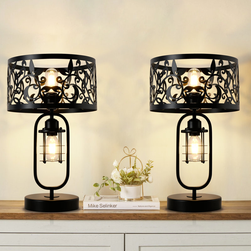 2- Light 48.5cm Industrial Metal Table Lamp